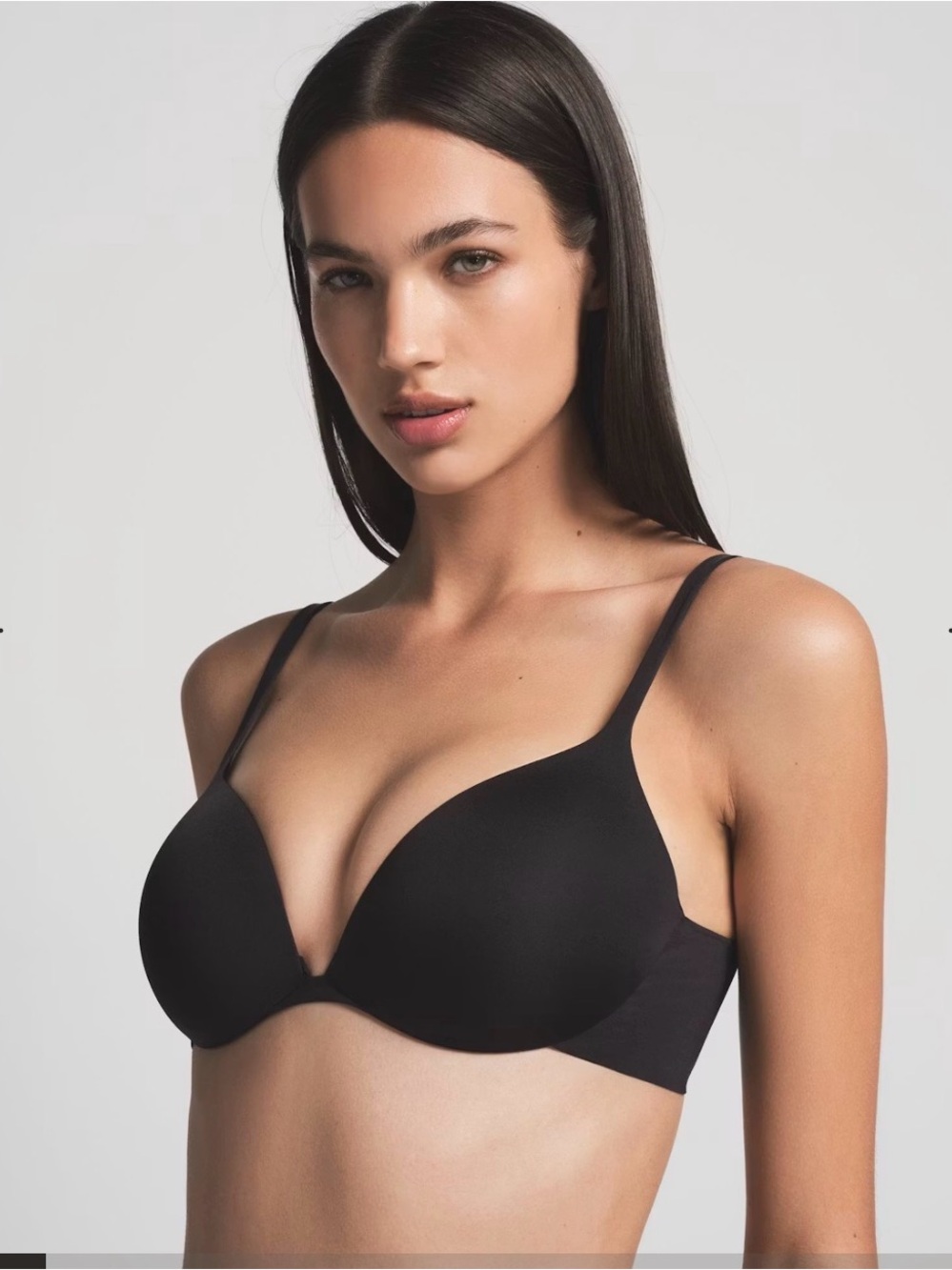 Skims Tear Drop Push-Up Bra - Black